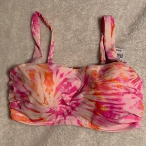 Shade & Shore Bikini Top Pink Tie Dye - 36C